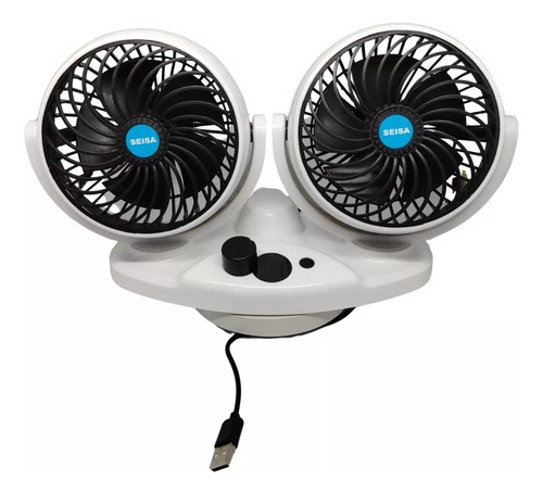 Ventilador Doble 5 Aspas 6 Pulgadas Alimentación Usb 5v