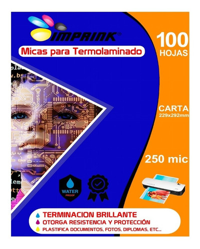 100 Micas Termolaminadora Tamaño Carta 250 Mic Envio Incluid