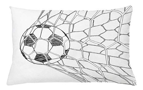 Ambesonne Soccer Throw Pillow Funda De Cojín, Balón De Fútbo