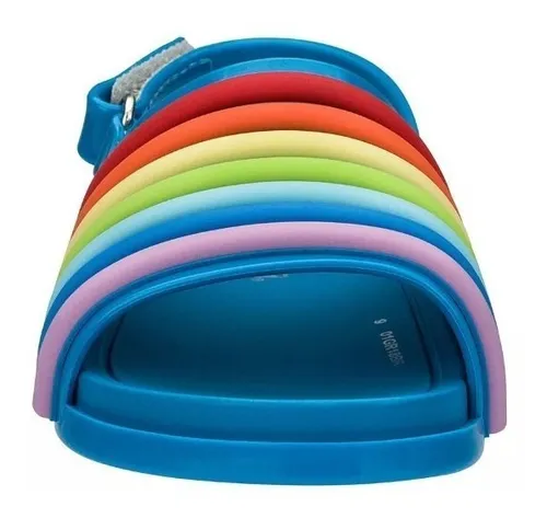 Mini melissa beach slide shop sandal rainbow