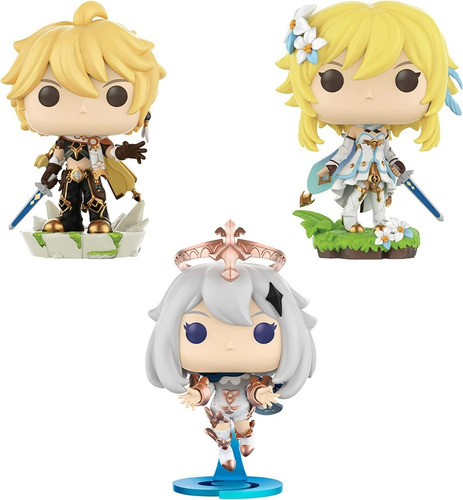 Funko Pop! Genshin Impact - Aether, Lumine Y Paimon 3 Pack