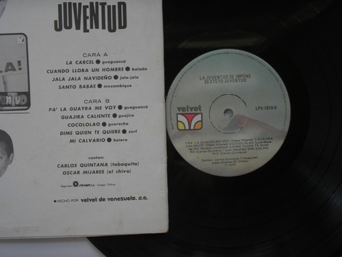 Lp Vinilo Sexteto Juventud La Juventud Se Impone Venezue1975 (Usado)