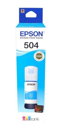 Botella Tinta Original Epson 504 Cyan L4150 L4160 L6161