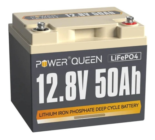 Bateria Lithium Litio Power Queen Life Po4 50ah 12.8v