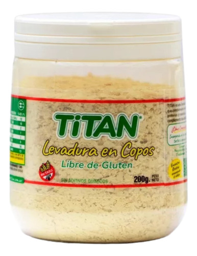 Levadura Nutricional En Copos Sin Tacc Titan 200 Gr