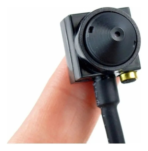 Mini Câmera Pinhole Para Cftv Com Áudio 2000 Linhas Espiã Cor Preto
