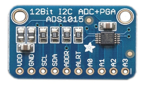 Imagen 1 de 3 de Ads1015 12-bit Adc - 4ch C Amplificador De Ganancia Adafruit