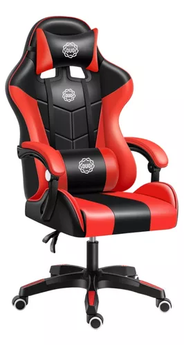 Silla gamer barata DINA roja y blanca