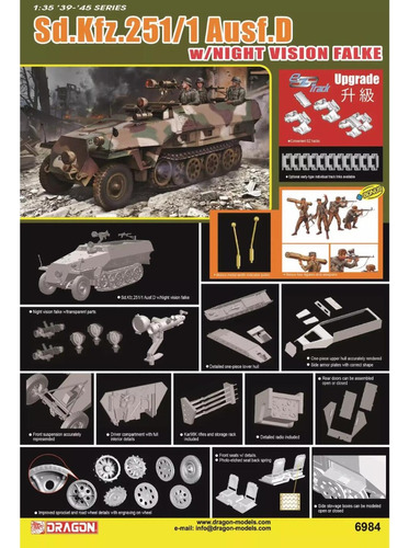 Dragon 6984 1/35 1/35 Sd.kfz.251 Ausf.d Con Faldilla De Visi