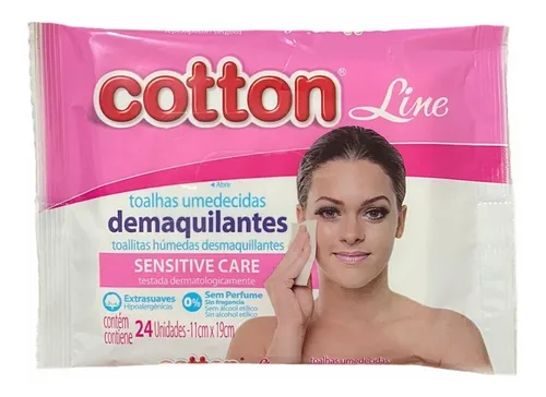 comprar Lenços Umedecidos Demaquilante Cotton Line 24 Unidades