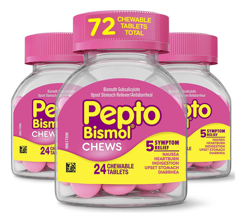 Pepto Bismol Masticables, Alivio Del Malestar Estomacal, Sub