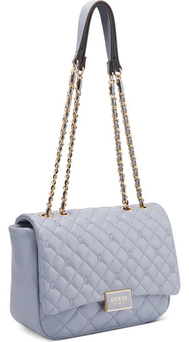 Bolsa Guess Factory Vg959620-wis Acabado de los herrajes Níquel Color Azul claro Correa de hombro Azul claro Diseño de la tela Lisa