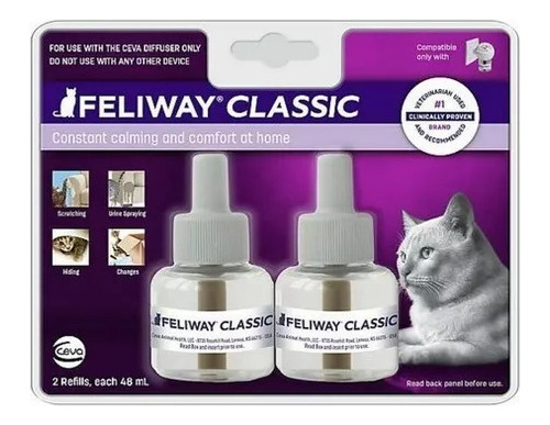 Feliway Classic X2 Repuesto Difusor Gatos 