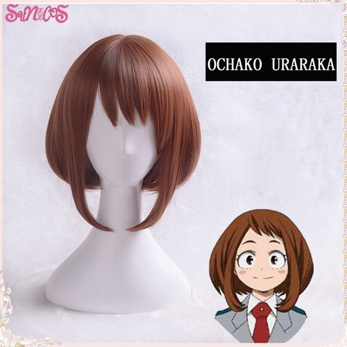 Peluca Cosplay My Hero Academia Ochaco Uraraka Peluca Cospla