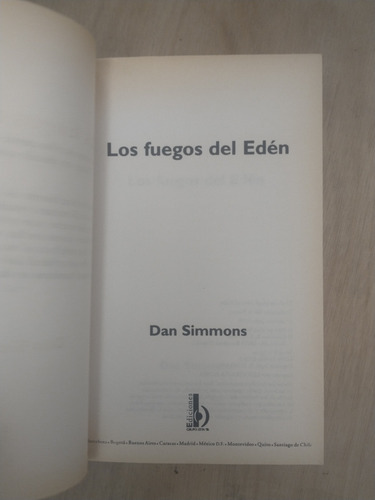 Los Fuegos Del Edén - Dan Simmons (Usado)