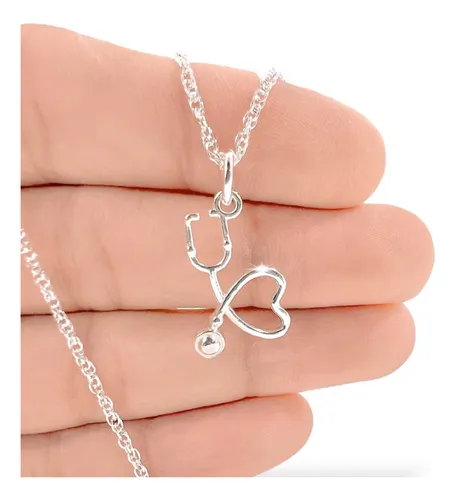 comprar Colgante Estetoscopio Enfermera Nurse + Cadena De Plata