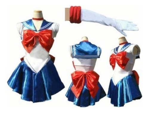 Sailor Moon - Uniforme De Cosplay Morado Con Guantes