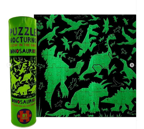 Puzzle Nocturno Fluorescente 81 Piezas Dinosaurios Jc