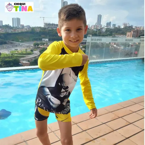 Traje De Ba o Batman Para Ni o Buzo B xer Y Gorra