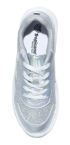 Tenis Ni a Tropicana 83047 Plata Moda Casual Fiesta 22 26