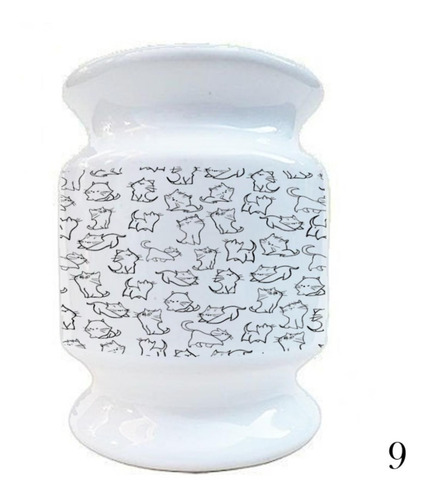 Mate Ceramica + Bombilla Notas Musicales Llama Cactus Regalo