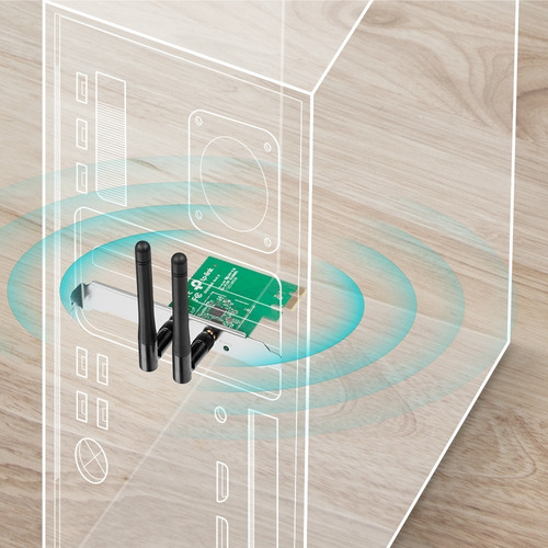 Imagen 4 de 9 de Adaptador Wi-fi Pcie Wireless N 300 Mbps Tl-wn881nd Tp-link