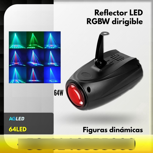 Reflector Led Rgbw Dirigible 64led Figuras Dinamicas