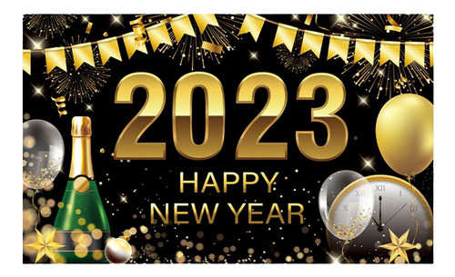 Banner De Feliz Ano Novo 2023 Pano De Fundo Jardim Estilof