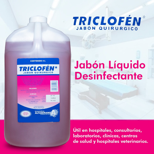 Jabón Quirúrgico Desinfectante Triclofen 4 Litros