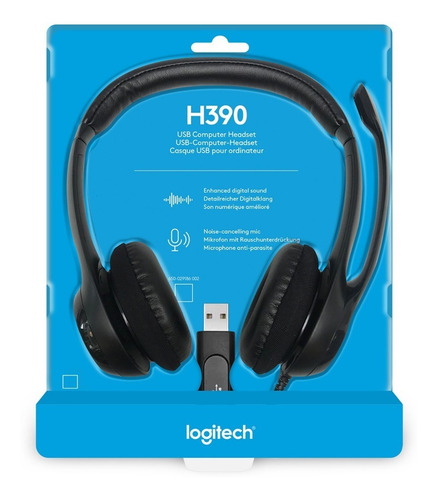 Imagen 7 de 8 de Audífonos / Diadema Con Micrófono Logitech Usb Headset H390