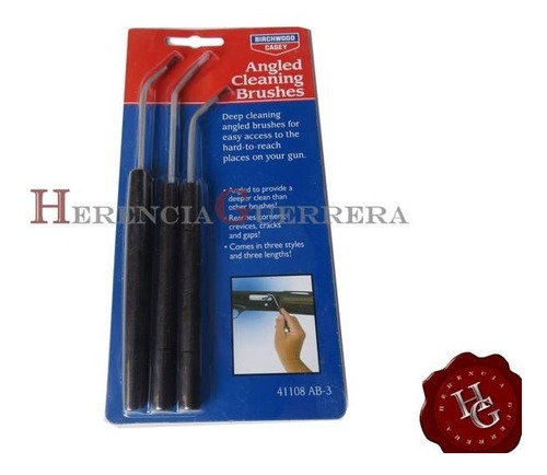 Imagen 5 de 7 de Kit Cepillos Angulados Birchwood Limpieza Armas