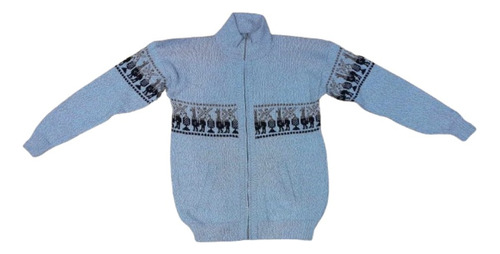 Sweater Campera Pullover Lana Alpaca Franja Talle L (large)