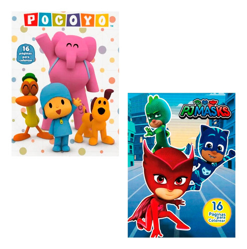 Pocoyo Y Pjmasks Pack De 2 Libros Para Colorear/ Nuevos