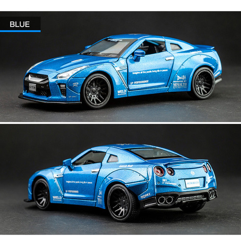 Miniatura Nissan Gtr R35 Metal Escala 1:32 Luz Y Sonido