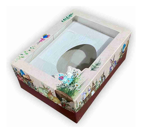 10 Caixas Para Ovo De Colher De Páscoa 01 Ovo Estampado