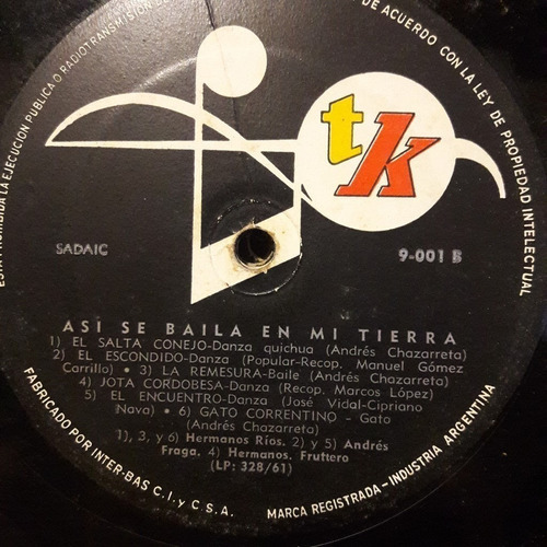 Sin Tapa Disco Asi Se Baila En Mi Tierra Tk F0