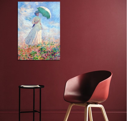 Vinilo Decorativo 40x60cm Claude Monet Mujer Con Sombrero