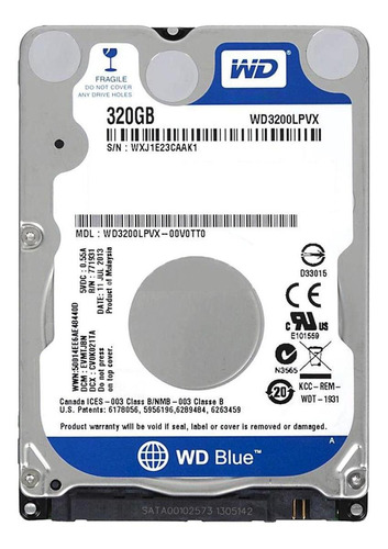 Disco rígido interno Western Digital  WD3200LPVX 320GB azul