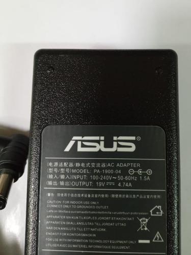 Imagen 2 de 2 de Cargador Asus N53 N53sv N53sm 19v 4.74a 90w + Cable