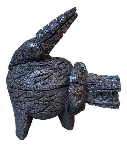 Molcajete Piedra Volcanica Quetzalcóatl Artesanal #13 Pul 