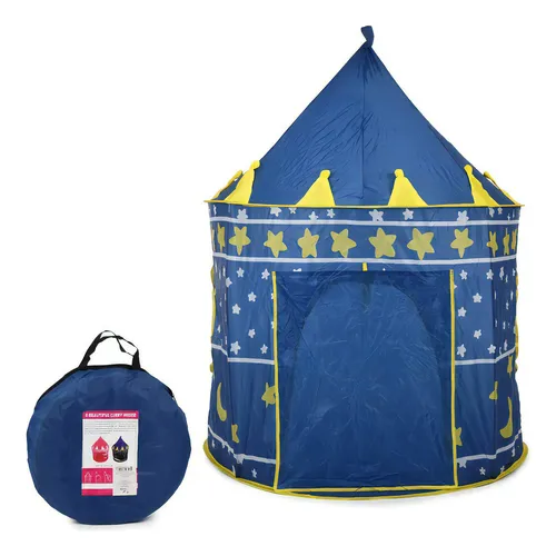 Castillo Carpa Mágico Niños Portátil Plegable Divertido Color Azul