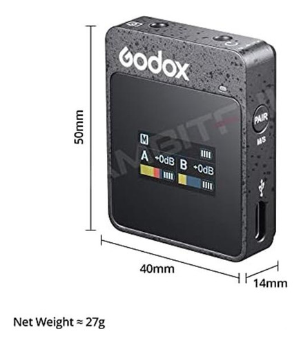 Godox Movelink Ii M1 Sistema De Micrófono Inalámbrico Con 1