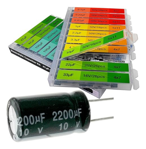 Condensadores De 0.1uf 2200uf, Kit De Surtido De 20 Val...