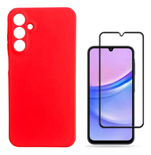 Carcasa Silicona Para Samsung A15 + Lamina Completa