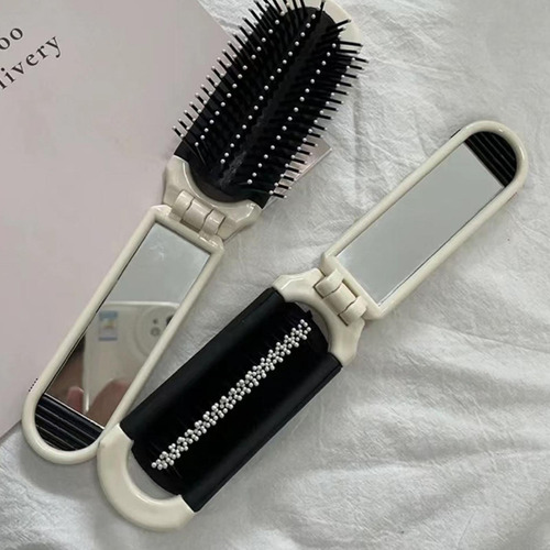 2 Peine Para El Cabello Doblado Con Espejo, Peine Pequeño