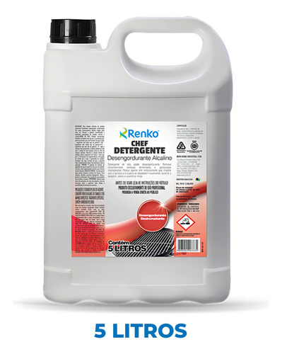 Limpador Renko Chef Detergente em garrafa4 unidades
