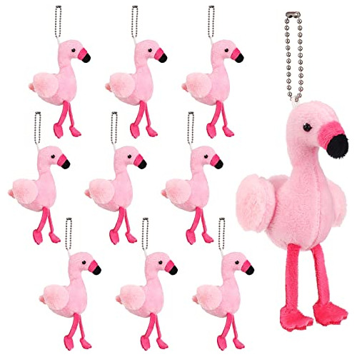 10 Piezas Mini Flamingo Keychain For Flamingo Party Favor Fl