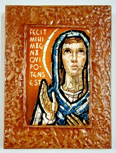 Cuadro Virgen María  - El Hizo Grandes Cosas - 11 X 15 Cm