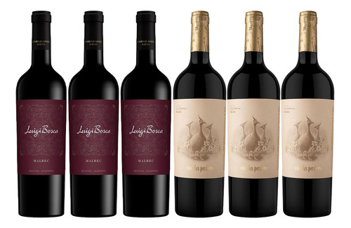 Vinos Tintos Luigi Bosca Las Perdices Malbec  Mix X6