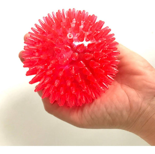 Brinquedo Jambo Bola Espinho Com Som Vermelha